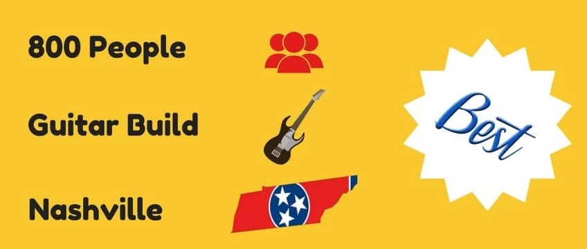 800 Person Guitar Build in Nashville