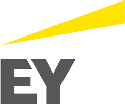 A yellow and gray logo with the word ey.