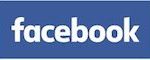 A blue and white facebook logo.
