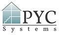 Pyc systems logo on a white background.