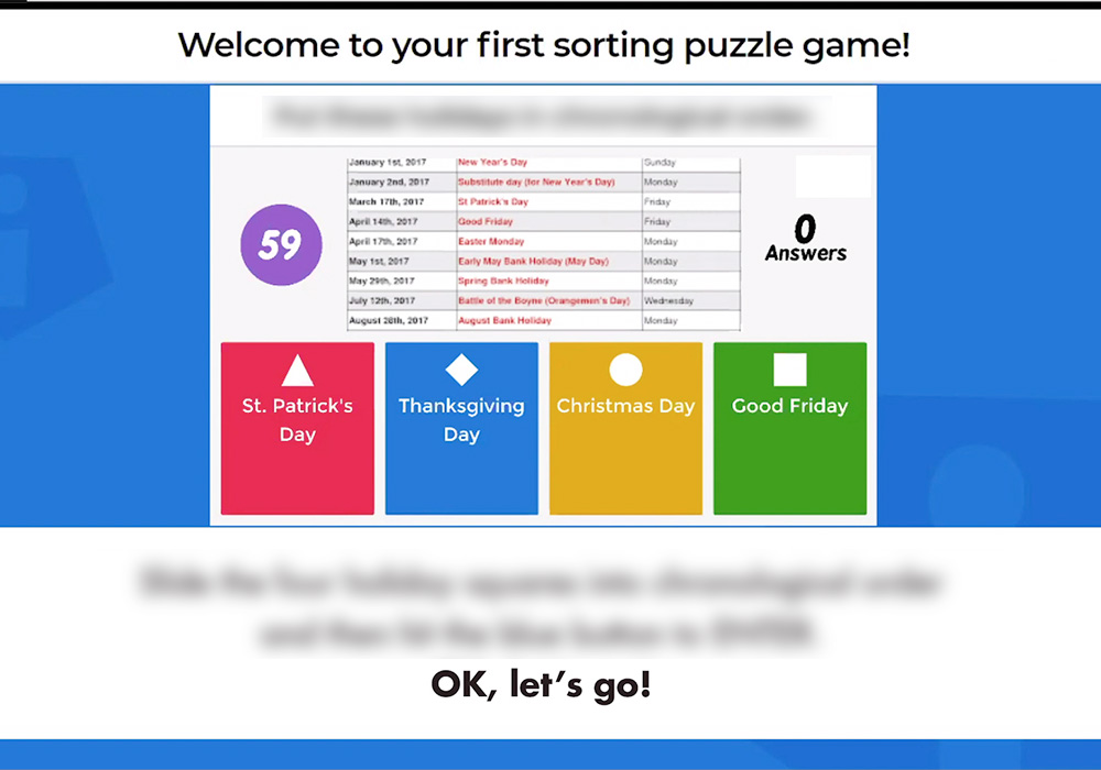 A screenshot of a puzzle game.