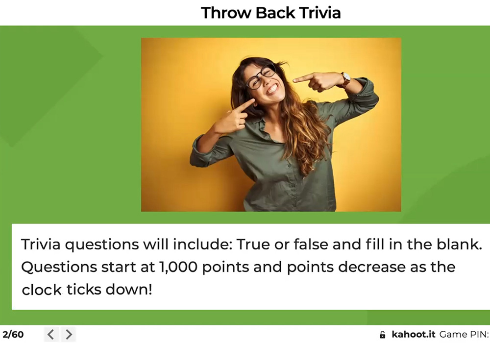 Throw back trivia - screenshot.