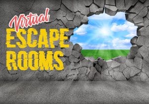 The logo for Best Corporate Events' virtual escape rooms.