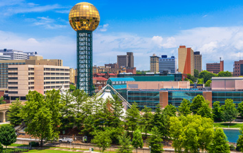 Nashville, tennessee is a city with a golden tower.