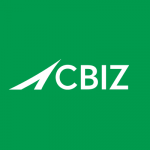 Cbiz logo on a green background.