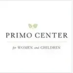 The logo for primo center for women and children.