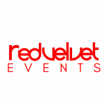 Red velvet events logo with a touch of team building.
