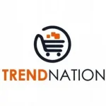 Trend nation logo with a shopping cart.