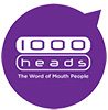 The logo for 1000 heads the world of mouth people.