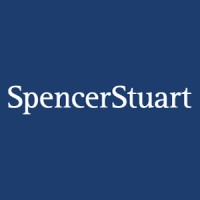 Spencer stuart logo on a blue background.