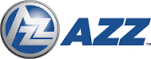 The azz logo on a white background.