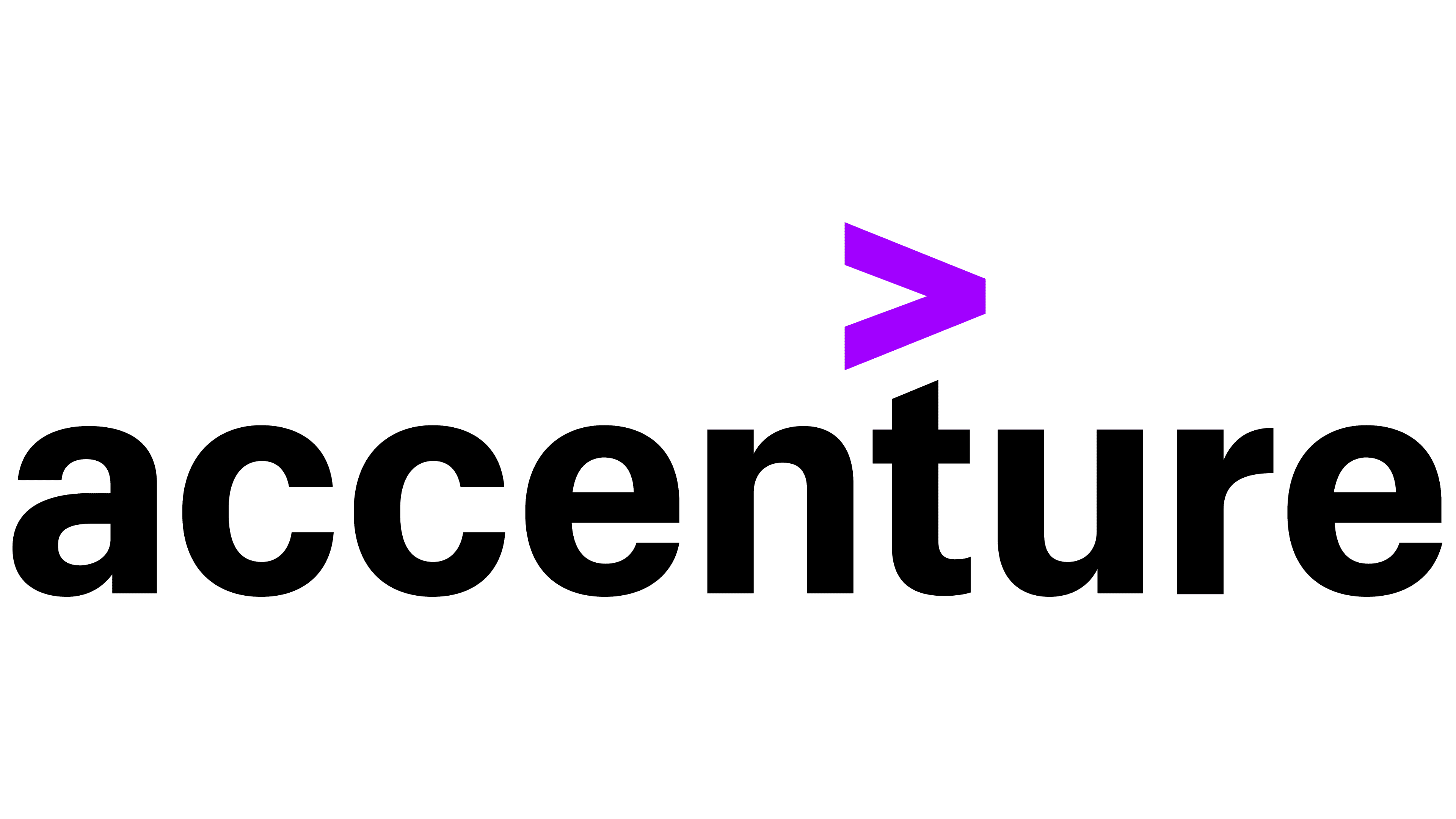 Accenture logo with a purple arrow.