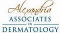 The logo for alexandria associates in dermatology.