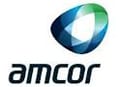 Amcor logo on a white background.