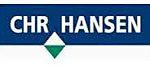 Chr hansen logo on a white background.