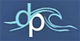 The dpc logo on a blue background.