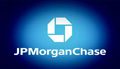 Jp morgan chase logo on a blue background.