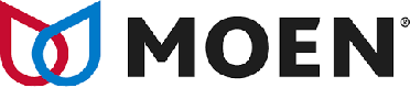 Moen logo on a white background.