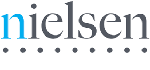 A logo with the word nielsen on it.