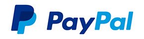 Paypal logo on a white background.