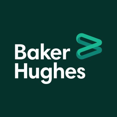 Baker hughes logo on a green background.