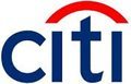 A citi bank logo with a red, blue, and white background.