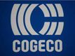The logo for cogeco on a blue background.