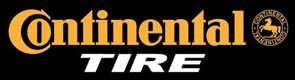 Continental tire logo on a black background.