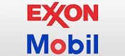 Exxon mobil logo on a white background.