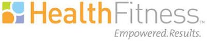 Health fitness logo on a white background.