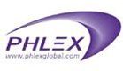 A purple logo with the word phelex.