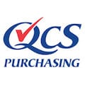 Qcs purchasing logo on a white background.
