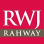 Rwj rahway logo on a red background.