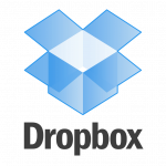 The dropbox logo on a green background.