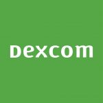 Dexcom logo showcased at corporate events in San Diego against a green background.