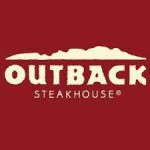 Outback steakhouse logo on a red background for corporate events in Tampa, FL.
