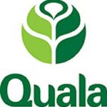 A green logo with the word qala on it, suitable for corporate events in Tampa, FL.