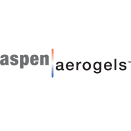 Aspen aerogels logo on a black background.