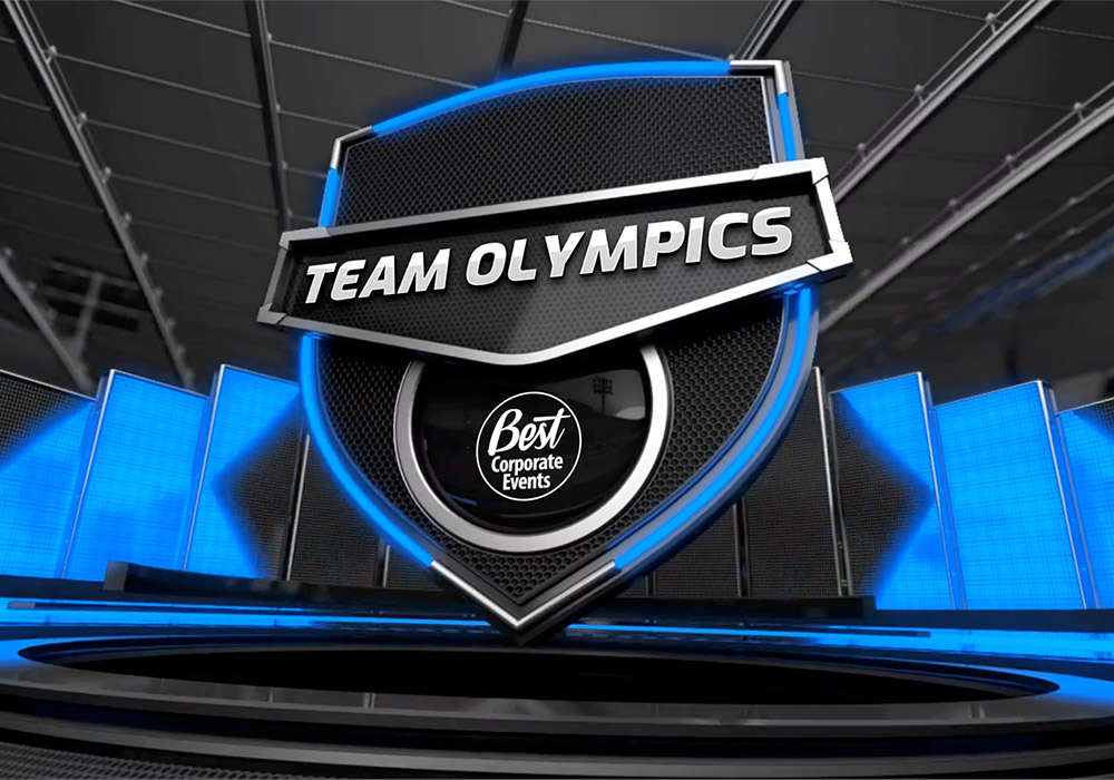 Team olympics logo on a blue background.