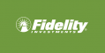 Fidelity investments logo on a green background.