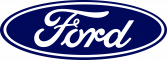 The ford logo on a blue background.