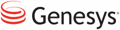 The genesisys logo on a black background.