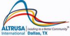 The logo for altrusa, a leading community organization in dallas, texas.