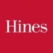 The hines logo on a red background.
